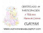 Mi certificado por haber participado en el TEG DE VANINA♥