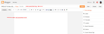 Membuat dan Setting Post unik di Blogger