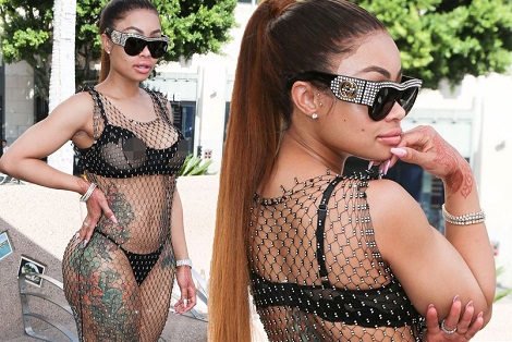 Blac Chyna Flashes Bum In Racy Fishnet Dress At Amber Rose's SlutWalk