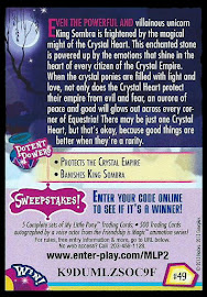 My Little Pony The Crystal Heart Series 2 Trading Card