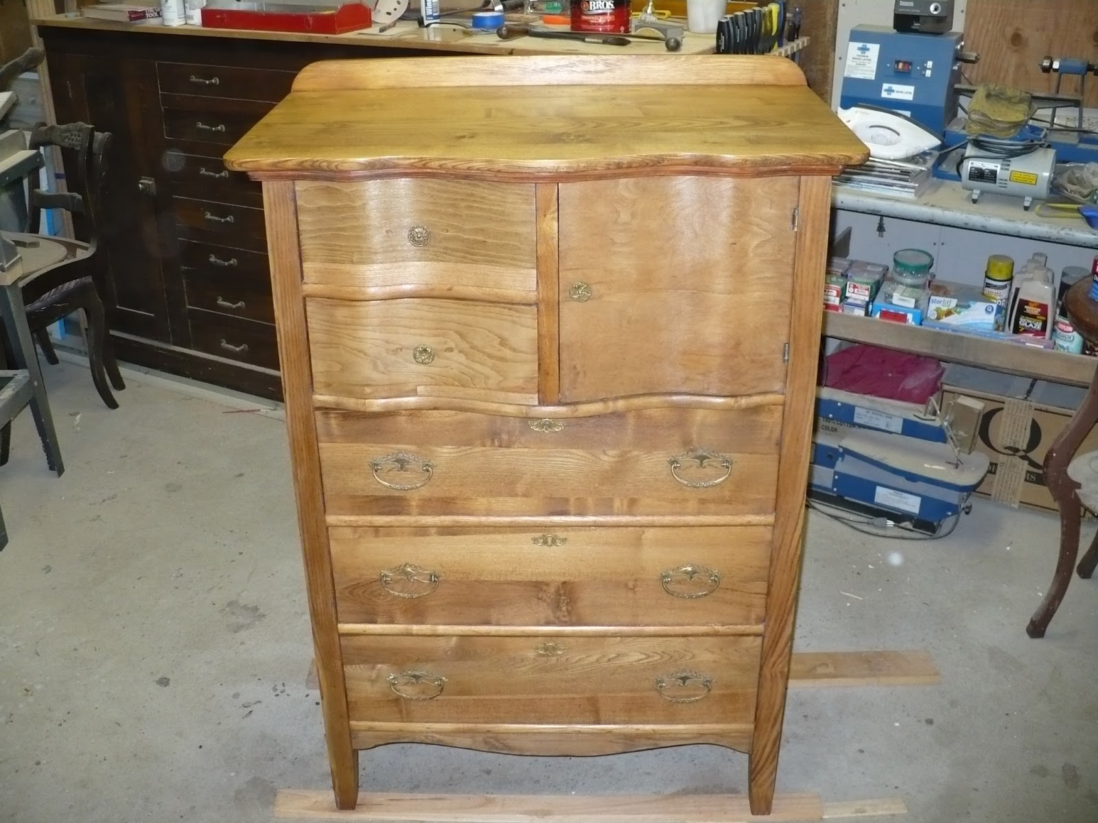 Frontier Furniture Repair and Restoration Oak Swell Front Chiffonier