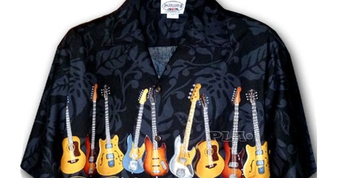 bass guitar hawaiian shirt