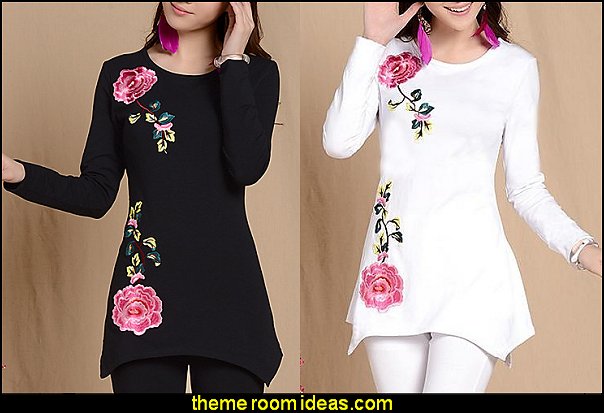 Women's Folk Style Long Sleeve Shirts Women's Folk Style Long Sleeve Shirts