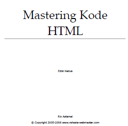 Mastering Kode HTML