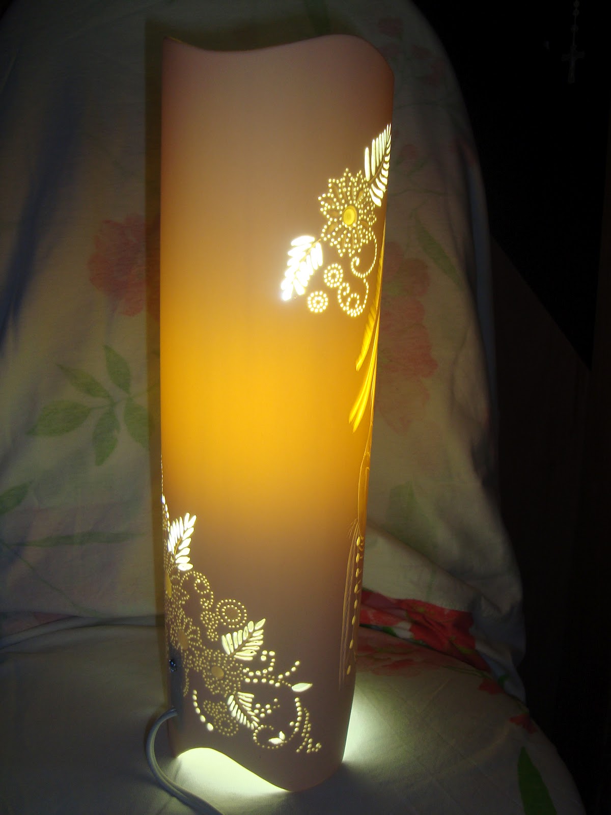 Art Luz Luminárias Artesanais Luminária de Mesa em pvc Imaculado