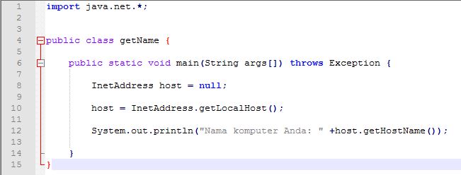 Program GetName pada Java ~ Budiman Rizky's