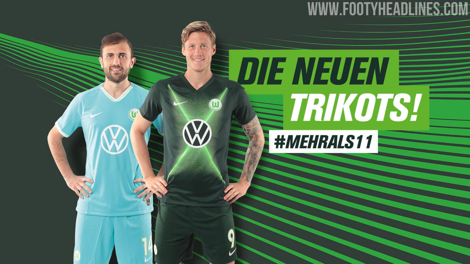 New VW Logo: Nike Wolfsburg 19-20 Home & Away Kits Released - Footy ...