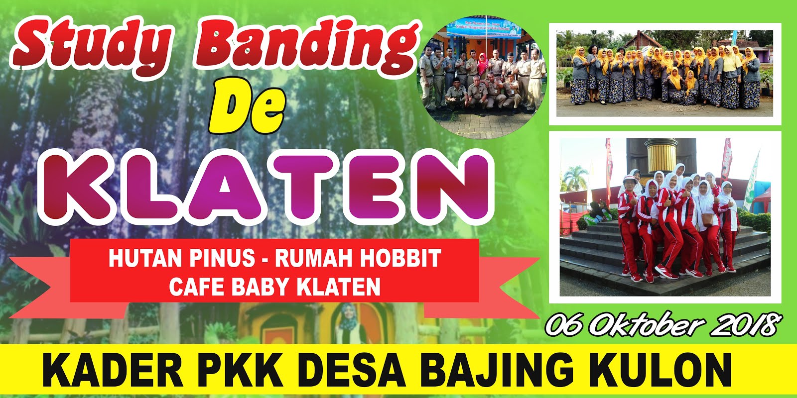 Desain Banner Study Tour ke Klaten cdr Kumpulan Desain