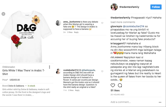 Did Marian Rivera Wear A Fake Version of Heart Evangelista's Dolce & Gabbana Shirt? Did Marian Rivera Wear A Fake Version of Heart Evangelista's Dolce & Gabbana Shirt?