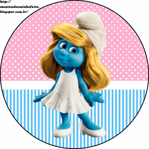 Pitufos: Etiquetas para Candy Bar, para Fiesta de Niña, para Imprimir Graits. Toppers de los Pitufos para Imprimir Gratis.