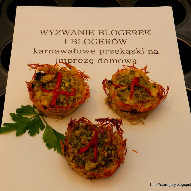 Mini quiche z ziemniaczanym spodem - Styczniowe Wyzwanie Blogerek i Blogerów