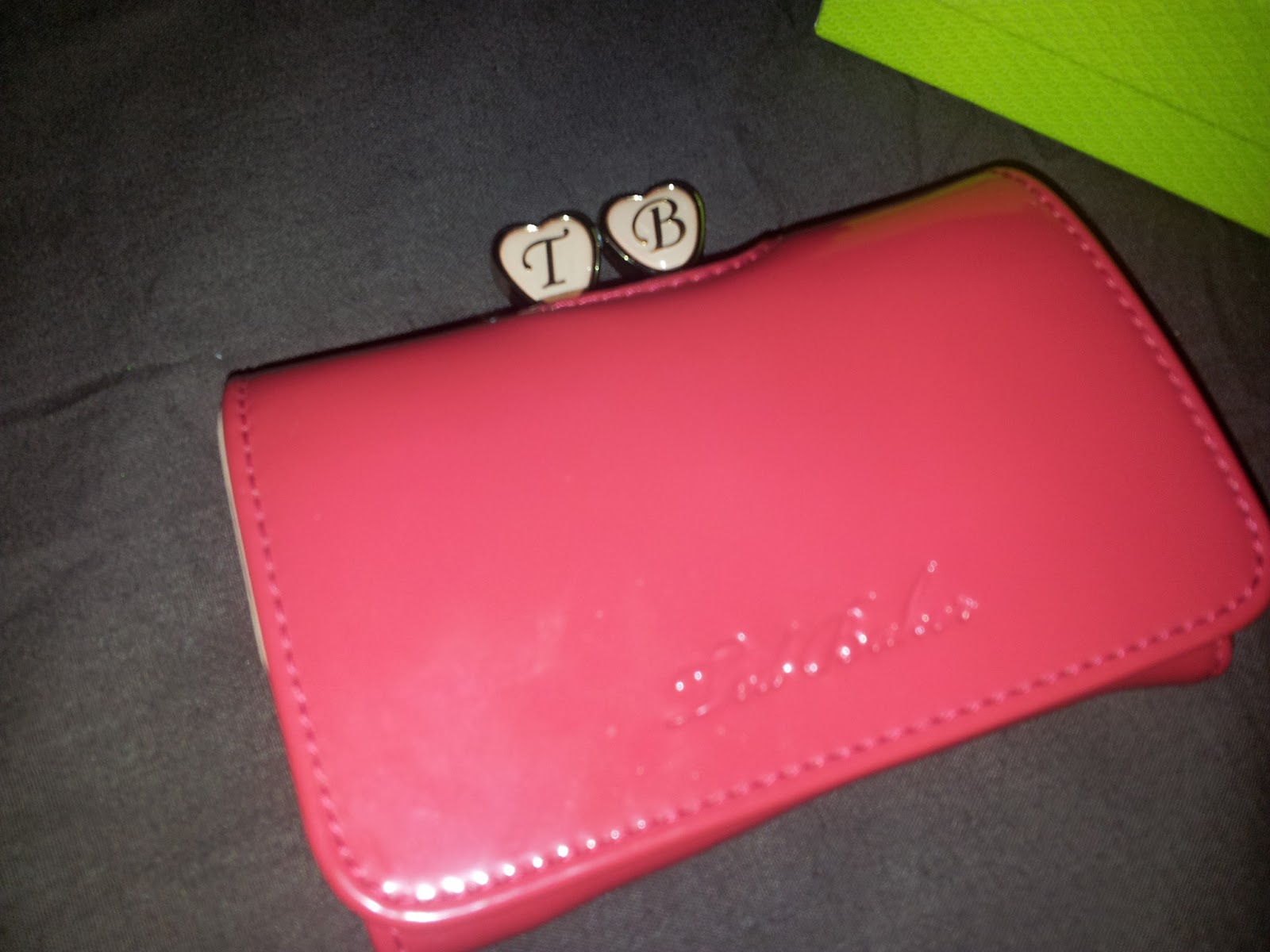 LuckyPretty Ted Baker Patent Leather Rocksy Enamel Heart Purse