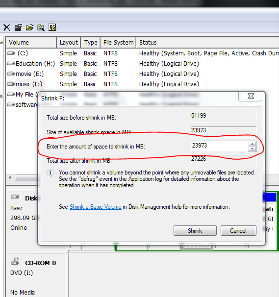 Htet Storage Windows 7 မွာ Windows တင္ျပီးမွ Partition ခဲြနည္း