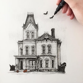 05-Victorian-House-Phoebe-Atkey-Urban-Sketcher-Architectural-Building-Drawings-www-designstack-co