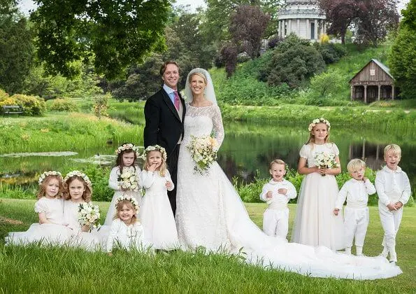 Lady Gabriella Windsor and Mr Thomas Kingston have released three official photographs from their wedding day
