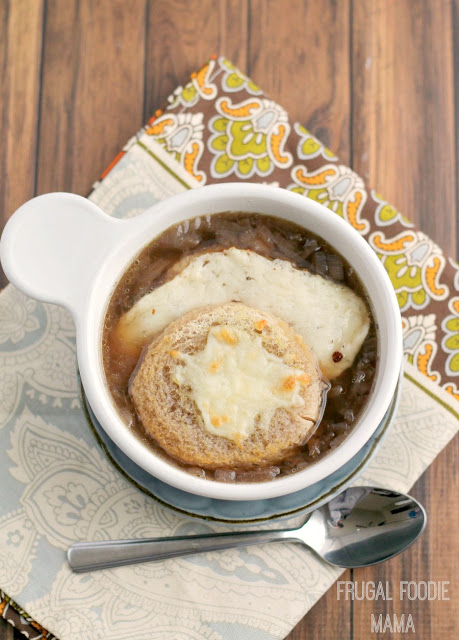 This rich and flavorful Slow Cooker French Onion Soup simmers away all day in your slow cooker.