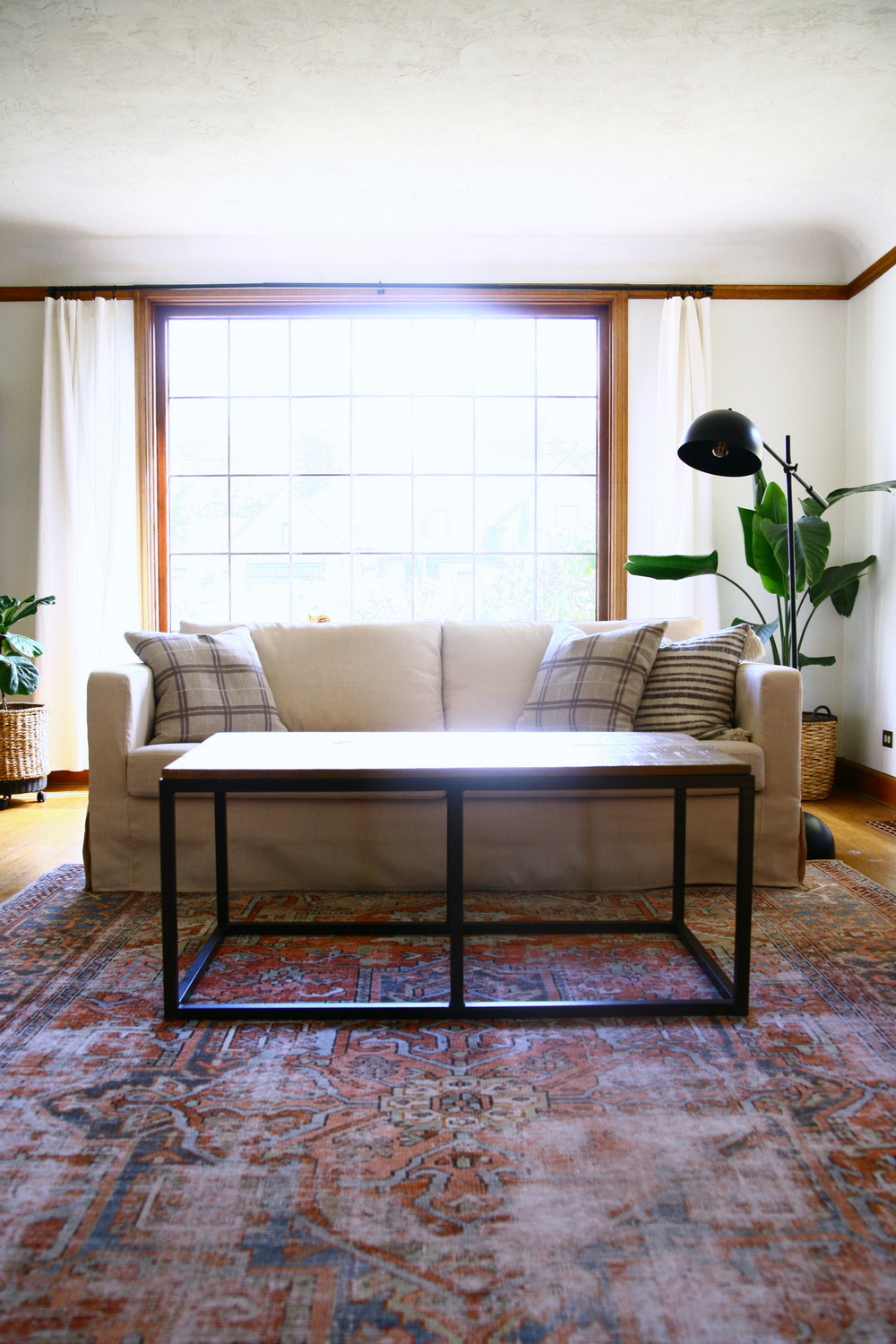 Our New High End Look Sofa Comfort Works Skirted Slipcover On Our
