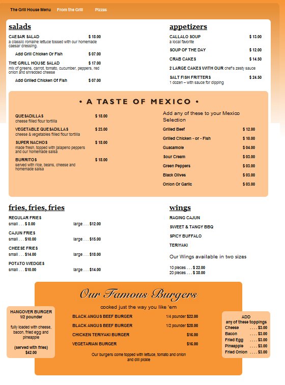 hello grenada, see you later america Bananas Menu