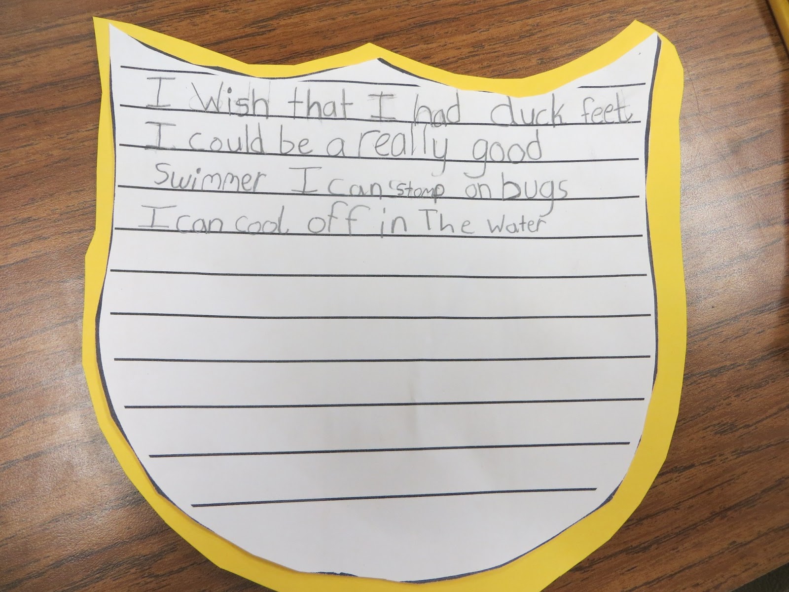 First Grade Wow I Wish That I Had Duck Feet 