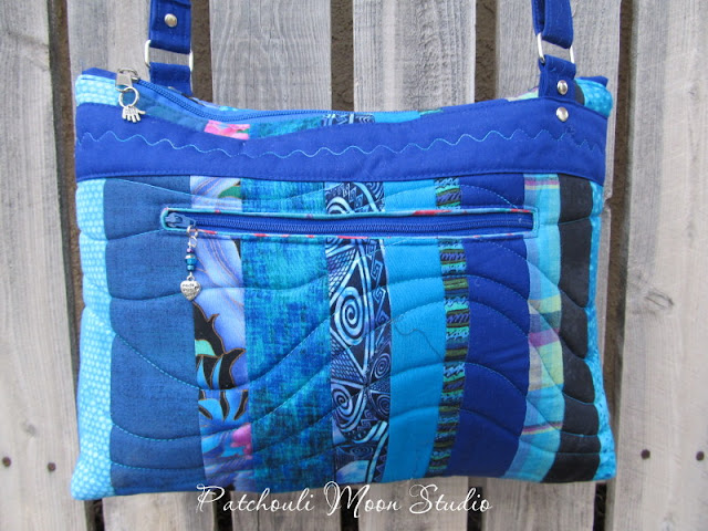 Patchouli Moon Studio~ Cross Body Arabesque Bag in Blues