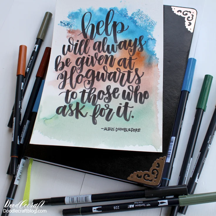 How to do Hand Lettering with Free Printable Worksheets!