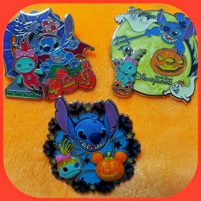 2008 / 2011 / 2012 HKDL Halloween Stitch & Scrump Pins