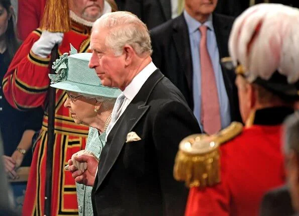 Queen Elizabeth II, accompanied by The Prince of Wales, opened a new session of Parliament. State opening of Parliament