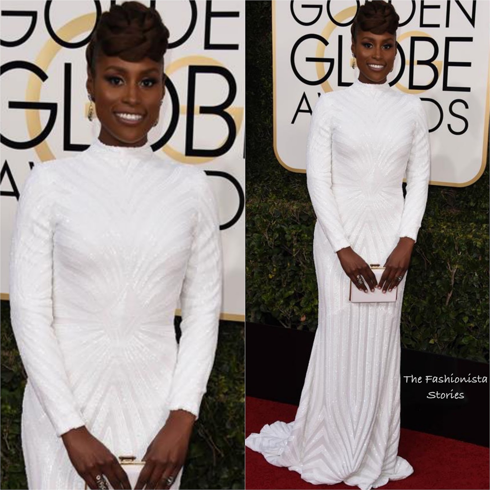Issa Rae In Christian Siriano At The 74th Golden Globe Awards