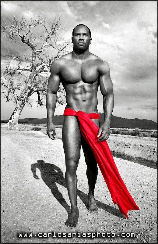 Black Muscular Hunk Fitness Model - Charles Flanagan.