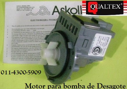 Qualtex ® Arg Repuestos para Electrodomésticos: BOMBA DE DESAGOTE PARA