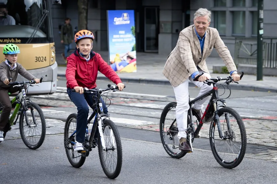 King Philippe and Queen Mathilde took their four children