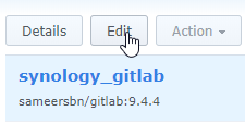Docker Edit synology_gitlab