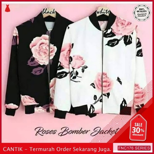 FNC176J33 Jacket Bomber Rose Sleting Wanita Babyterry 50Ribuan