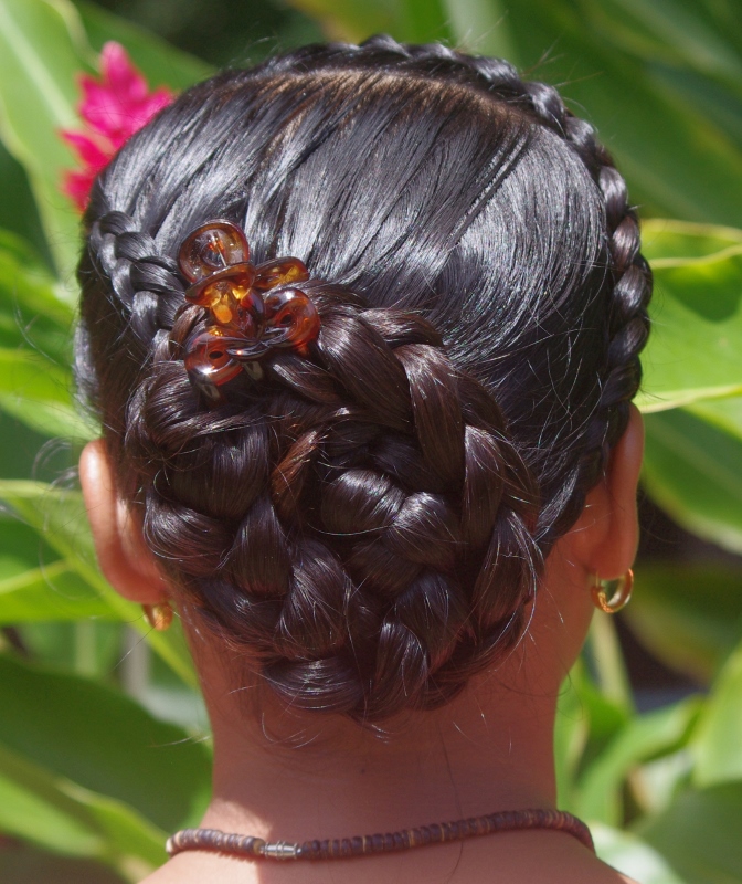 Hairstyles Master Micronesian Girl Fancy Dutch Braid Updo