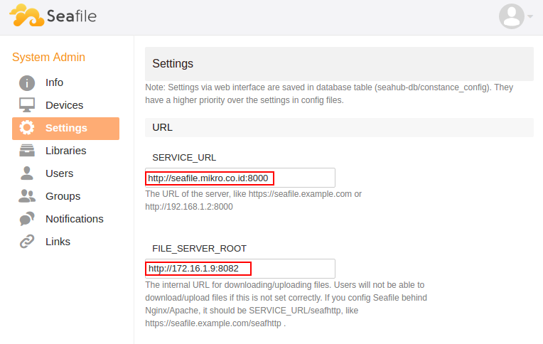 Seafile server. Seafile server