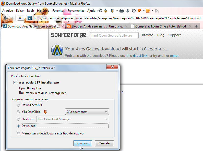 SCARICARE ARES GALAXY 2013
