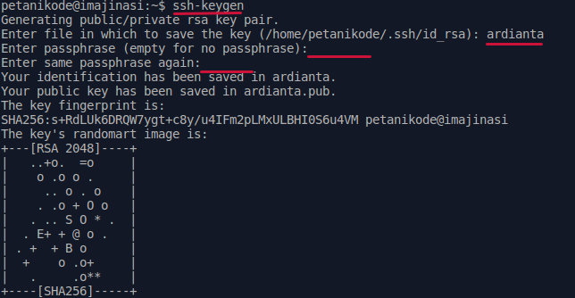 Perintah SSH Keygen