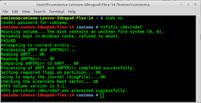 Solusi partisi tidak bisa mounting pada Linux Solusi partisi tidak bisa mounting pada Linux