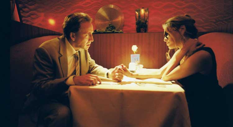 Nicholas Cage dines with Eva Mendes in Bad Lieutenant - Port of Call New Orleans.