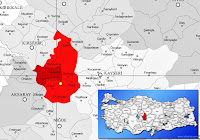 Gülşehir ilçesinin nerede olduğunu gösteren harita.