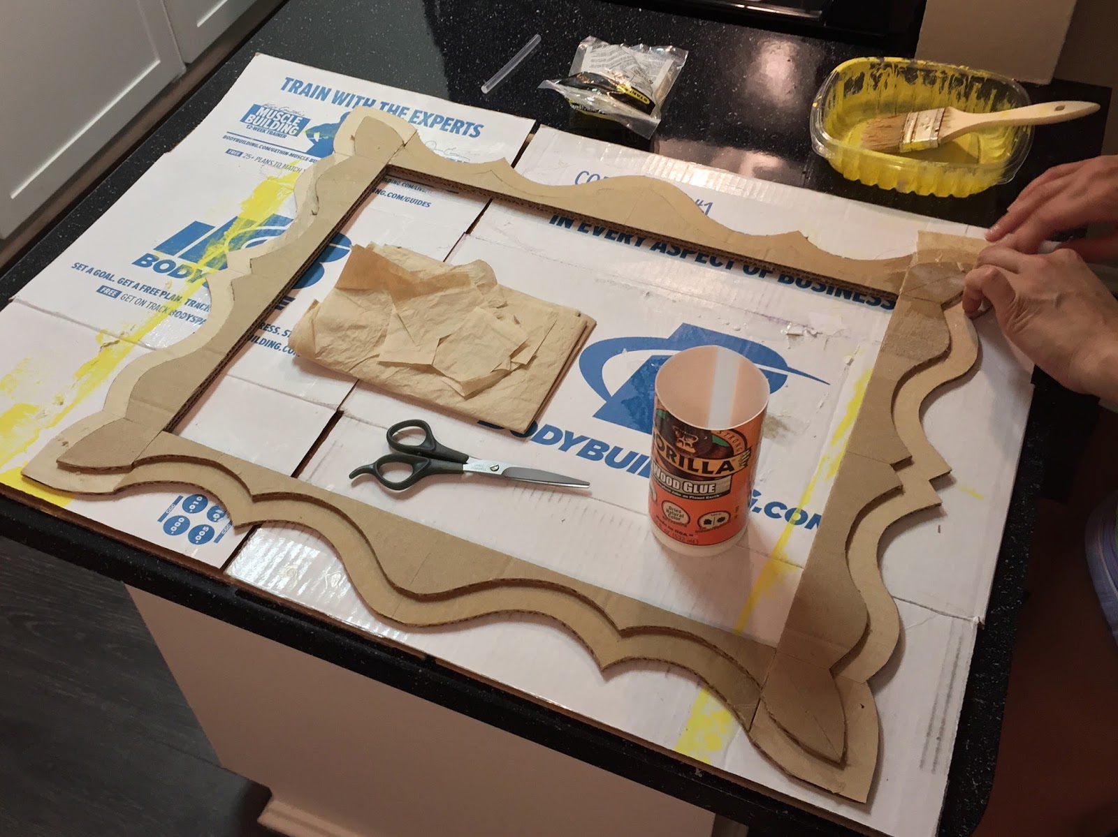 DIY Cardboard picture/photo frame DIY