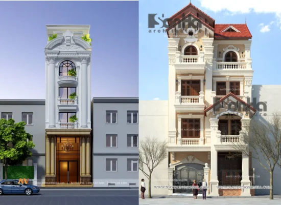 desain tampak depan rumah klasik 3 lantai