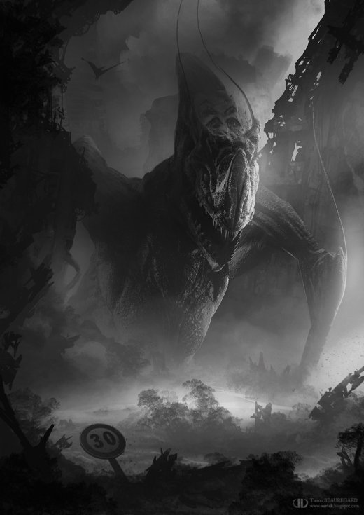 As ilustrações de ficção científica e fantasia com um toque surreal e sombrio de Tierno Beauregard Tierno Beauregard artstation deviantart ilustrações ficção científica fantasia surreal sombrio cenários alienígenas matte painting