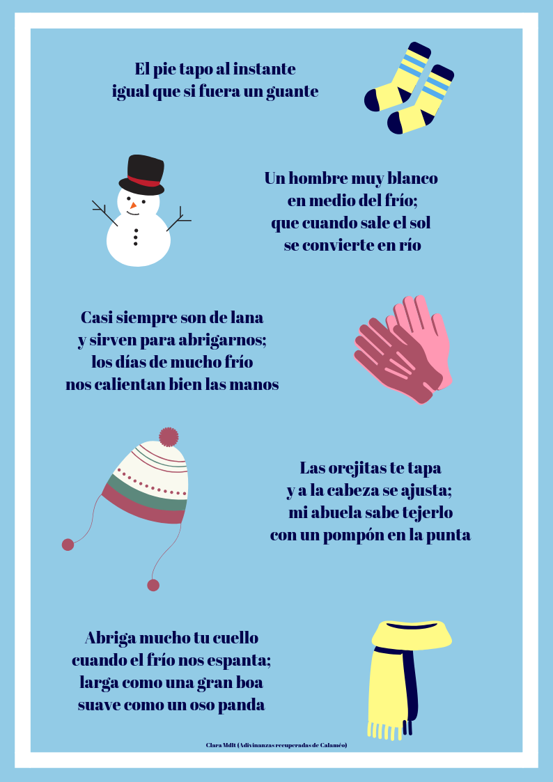 ADIVINA, ADIVINANZA...¿DE QUÉ ELEMENTO INVERNAL SE