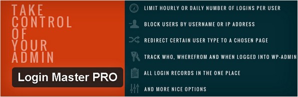 Login Master PRO WordPress plugin