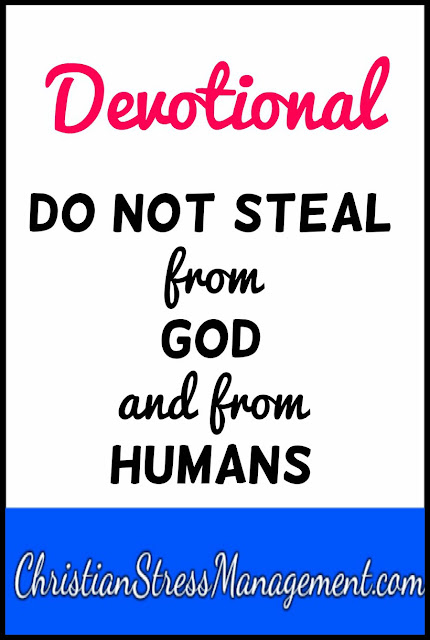 Devotional Do not steal from God and from man
