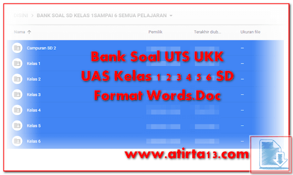Bank Soal Uts Ukk Uas Kelas 1 2 3 4 5 6 Sd Format Words.Doc