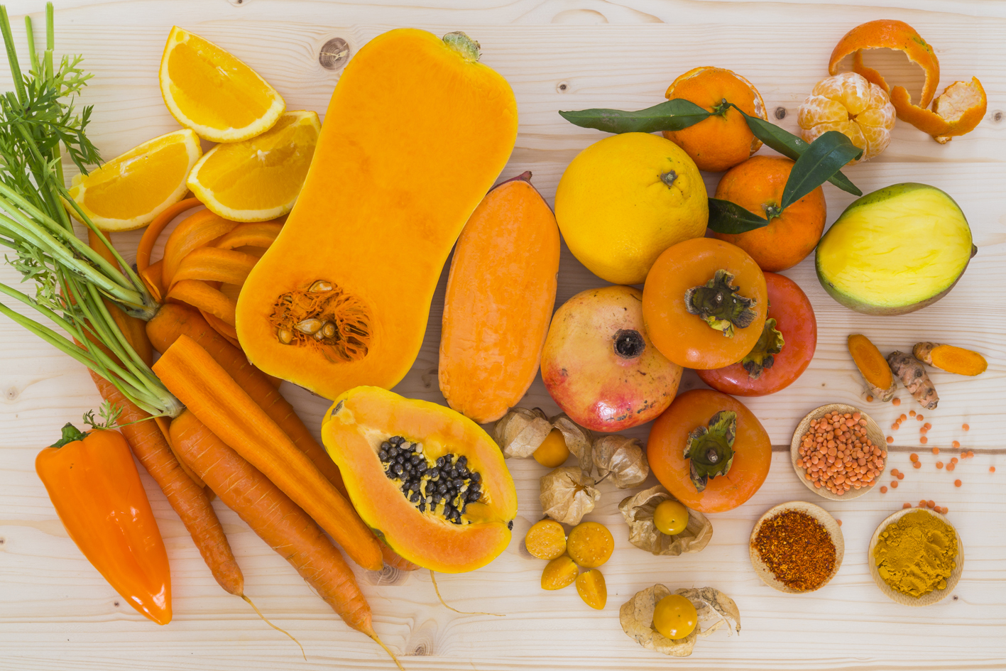 Los Ingredientes de La Vida: "Alimentos De Color Naranja y Amarillo"