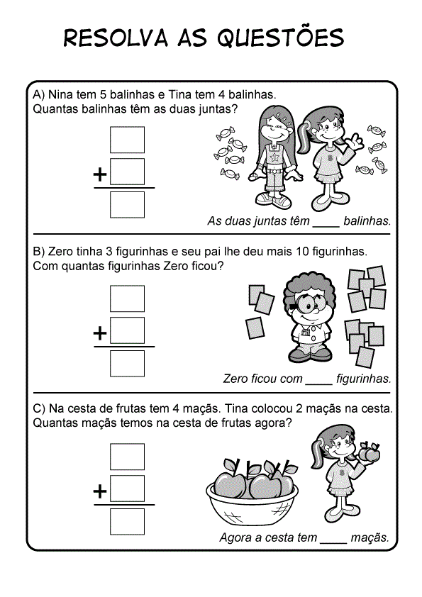 CANTINHO + SABER: Adição - Atividades 2º Ano