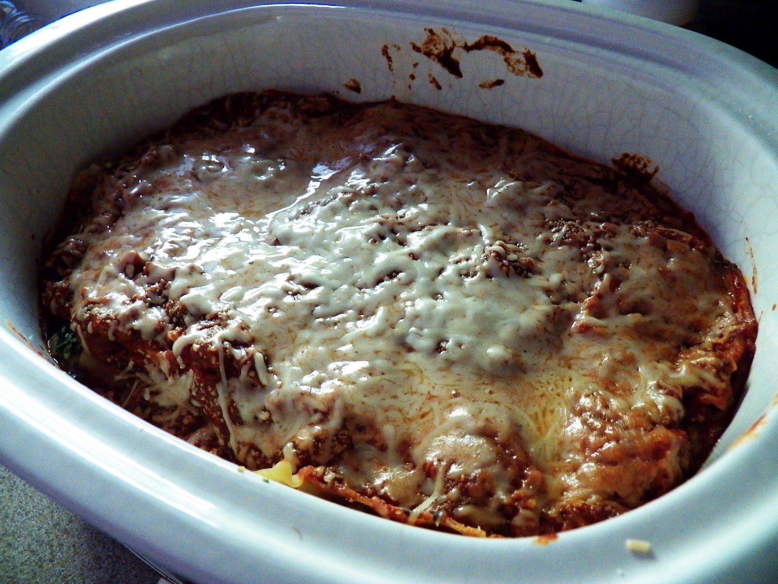 The Tasty Cheapskate Crock Pot Spinach Lasagna